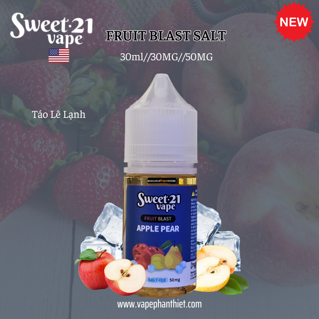 Sweet.21 Salt Táo Lê Lạnh 30ml 30MG-50MG